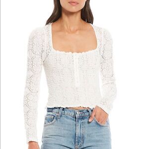 Free People Cream Top